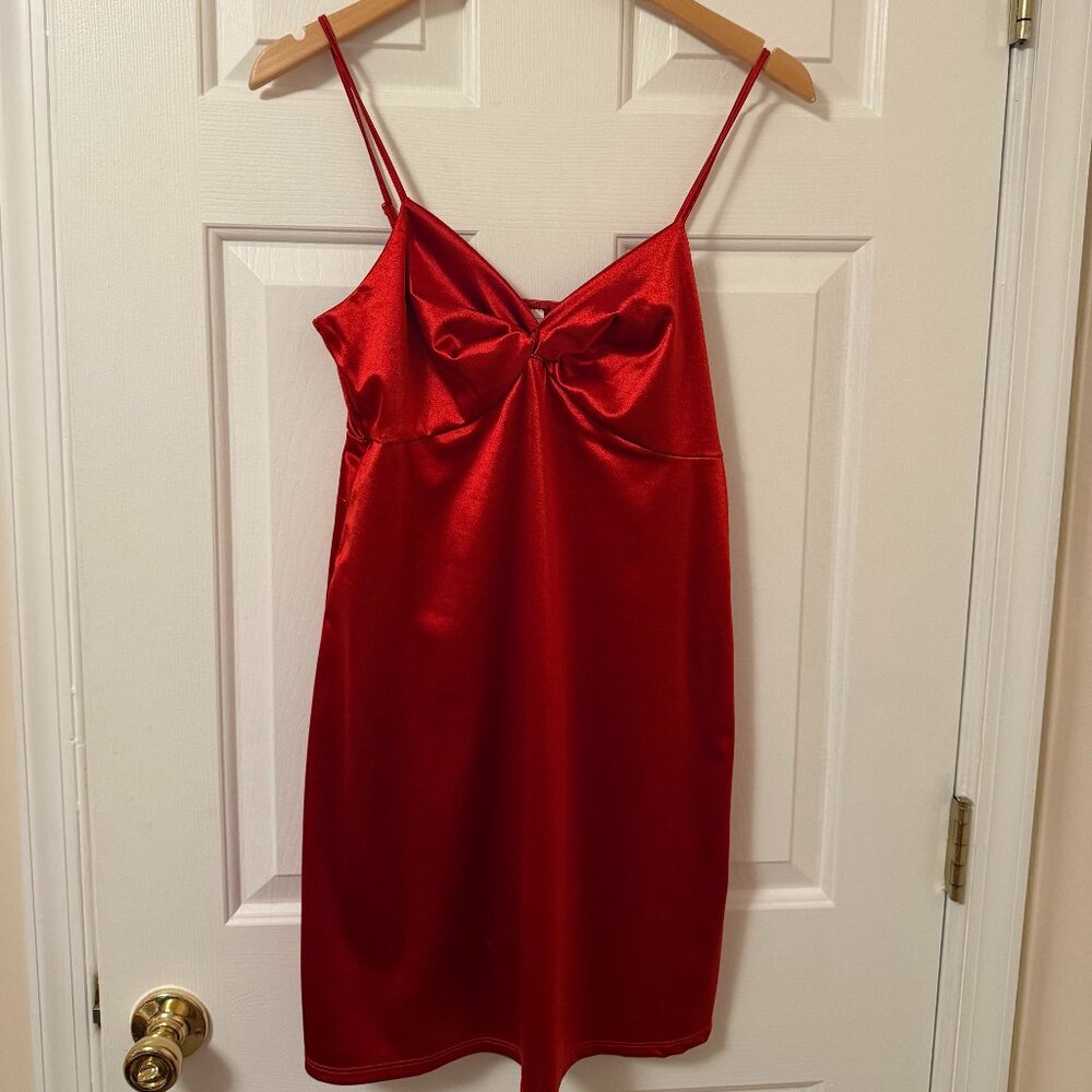No Boundaries Women's Red Going-out-dress